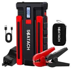 4000A Jump Starter 12V Car Portable Box with Jumper Cables & LED Display